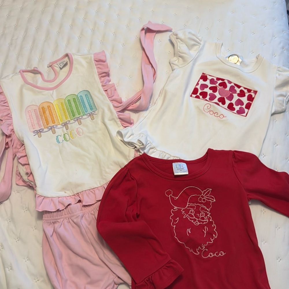 Bundle of 3T Coco Monogrammed